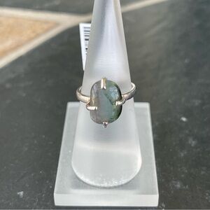 Elegant Sterling Silver 925 one of a kind Tourmaline  Stone Ring size 6